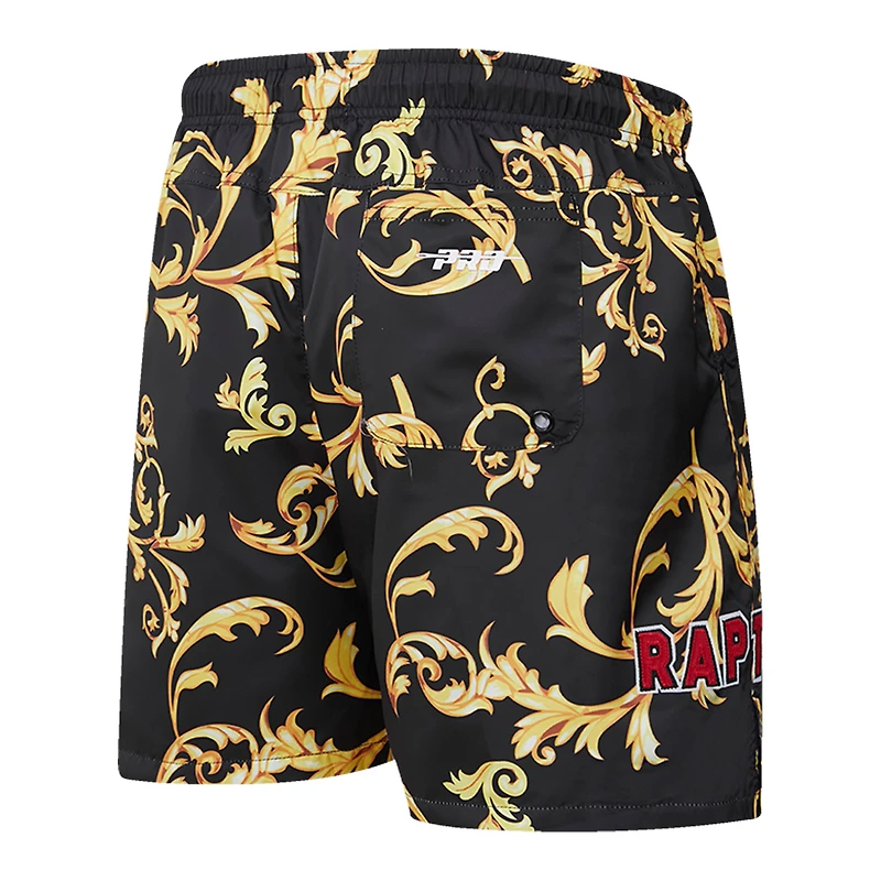 Short tissé floral noir Pro Standard pour homme des Raptors de Toronto
