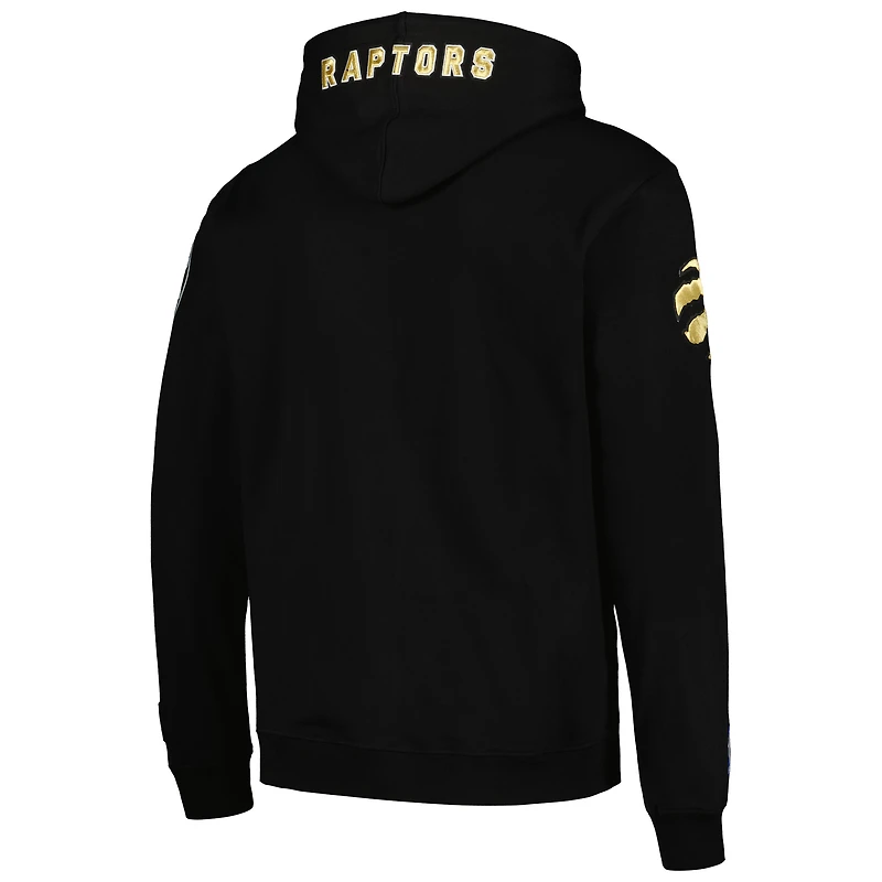 Chandail à capuchon en molleton avec mascotte des Raptors de Toronto Pro Standard noir pour hommes