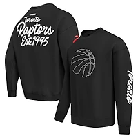 Men's Pro Standard Black Toronto Raptors Paint the City Drop Shoulder Sweatshirt