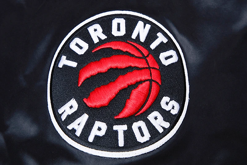 Men's Pro Standard Black Toronto Raptors Roses Satin Full-Snap Jacket