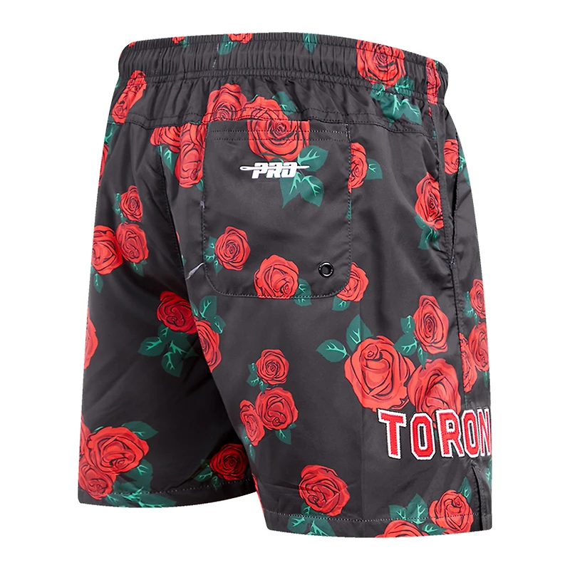 Men's Pro Standard Black Toronto Raptors Roses Woven Shorts