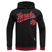Men's Pro Standard Black Toronto Raptors Script Tail Pullover Hoodie