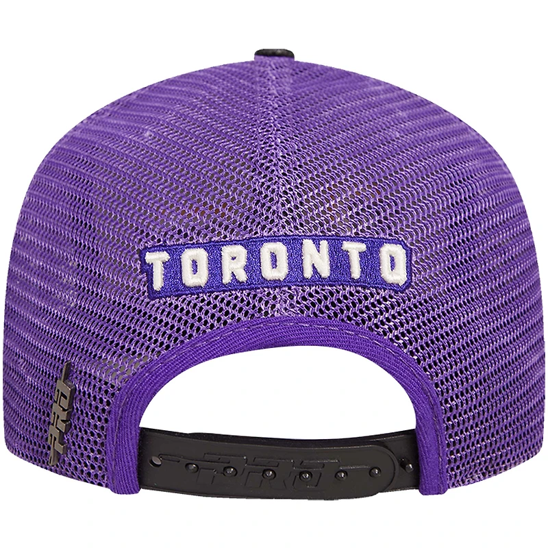 Men's Pro Standard Cream/Purple Toronto Raptors Visor Elite Classic Trucker Snapback Hat