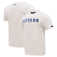 T-shirt Pro Standard Toronto Raptors Varsity Blues crème pour homme
