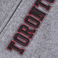 Men's Pro Standard Gray Toronto Raptors Crest Emblem Wool Varsity Full-Zip Jacket