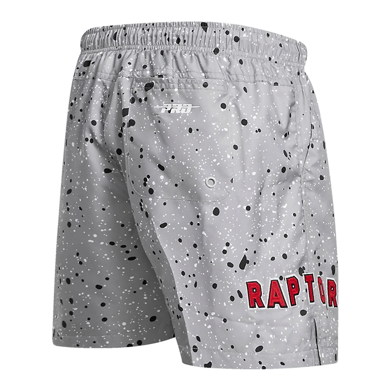 Men's Pro Standard Gray Toronto Raptors Splatter Woven Shorts