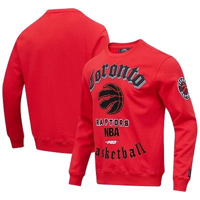 Men's Pro Standard Red Toronto Raptors Retro Old English - Pullover Sweatshirt