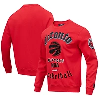 Men's Pro Standard Red Toronto Raptors Retro Old English - Pullover Sweatshirt