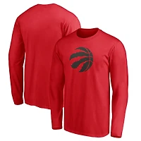 Men's  Red Toronto Raptors Primary Logo Long Sleeve T-Shirt