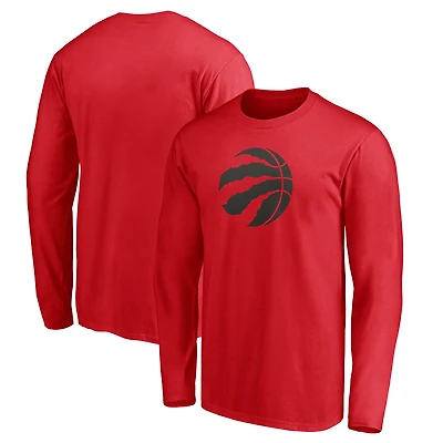Men's  Red Toronto Raptors Primary Logo Long Sleeve T-Shirt