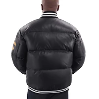 Veste en cuir entièrement zippée Starter noire des Raptors de Toronto pour hommes