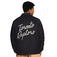 Men's Starter  Black Toronto Raptors Full-Snap Coaches Jacket