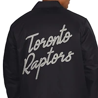 Veste d'entraîneur Starter noire pour homme, modèle Toronto Raptors, à boutons-pression.