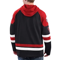Men's Starter Black Toronto Raptors Shaun Hockey Jersey Pullover Hoodie