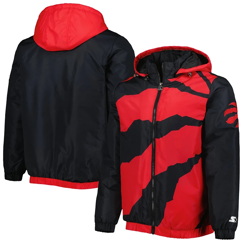 Veste à capuche fermeture éclair Triple Double des Raptors de Toronto Starter Red pour homme