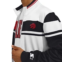 Veste de survêtement entièrement zippée Jordan Pique des Toronto Raptors pour hommes, blanche