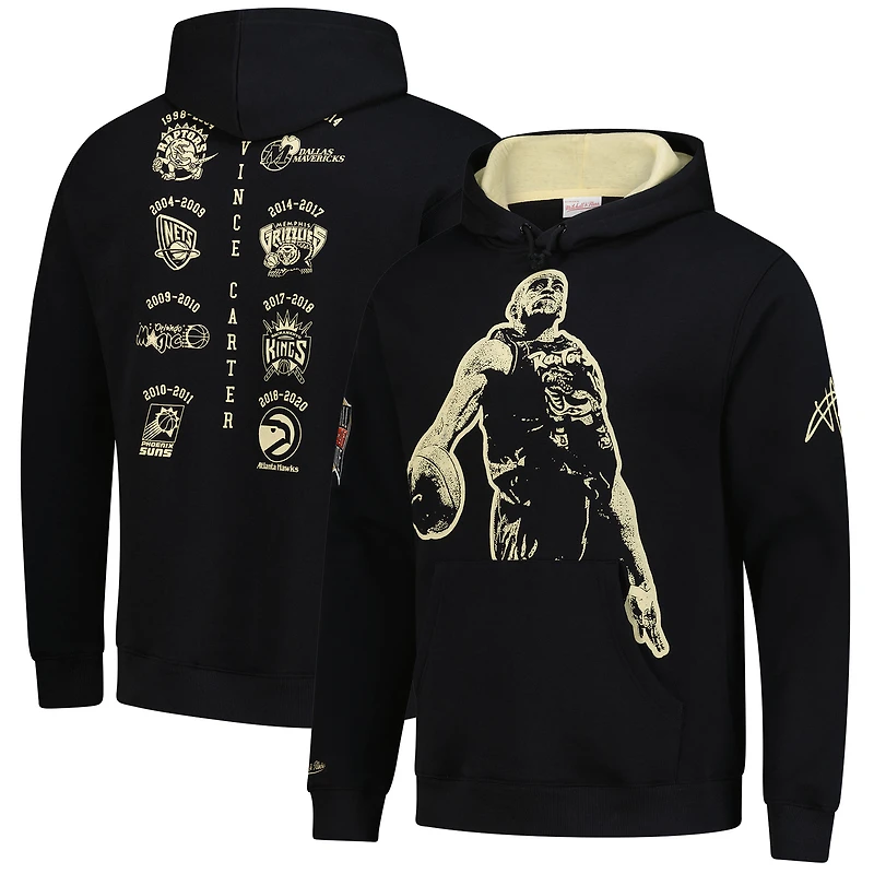 Sweat à capuche en polaire noir Vince Carter Toronto Raptors NBA Hall of Fame 2024 pour homme