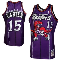 Maillot authentique rétro Mitchell & Ness Vince Carter des Raptors de Toronto 1998/99 - Violet