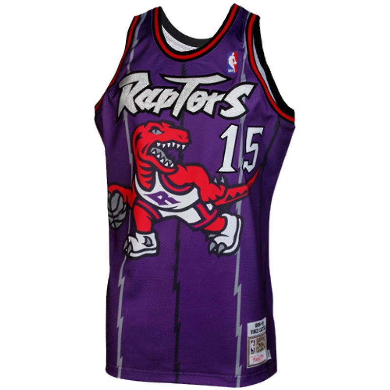 Maillot authentique rétro Mitchell & Ness Vince Carter des Raptors de Toronto 1998/99 - Violet