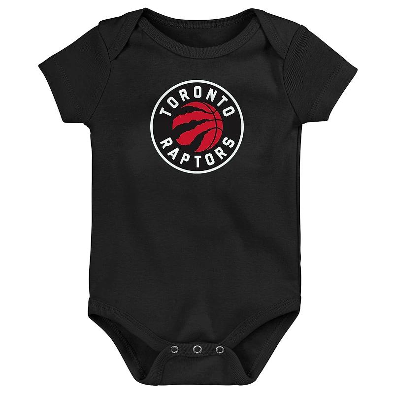 Body pour nouveau-né Outerstuff noir avec logo principal des Raptors de Toronto