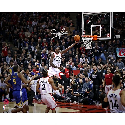 Photo autographiée de Pascal Siakam (Toronto Raptors) - 40,6 x 50,8 cm (16 x 20 pouces) - Match 1 des finales NBA 2019 - Lay-up