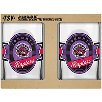 Le Sports Vault Toronto Raptors 2 pièces 16 oz. Peut Verre Ensemble