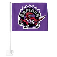 The Sports Vault Toronto Raptors - Drapeau de voiture classique en bois franc à 2 faces
