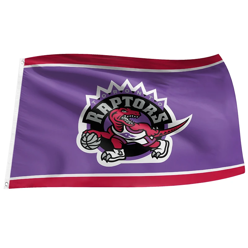 The Sports Vault Toronto Raptors - Drapeau Classics en bois dur de 3' x 5'