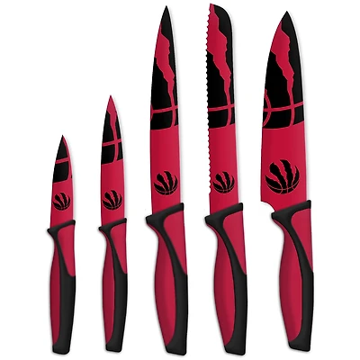The Sports Vault Toronto Raptors - 5-Piece Kitchen Knives Set