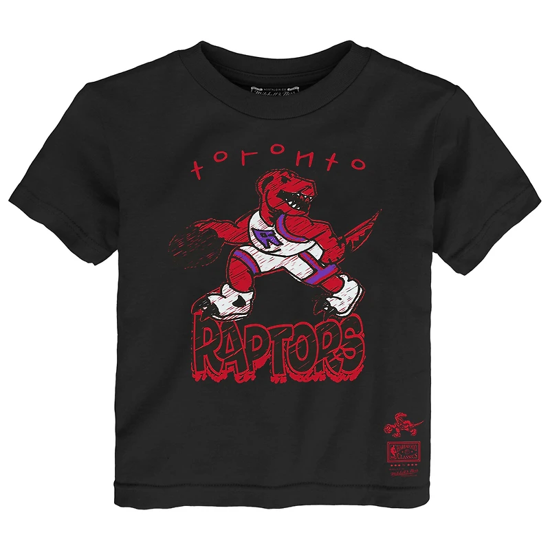 T-shirt noir Mitchell & Ness pour tout-petit, équipe préférée des Raptors de Toronto