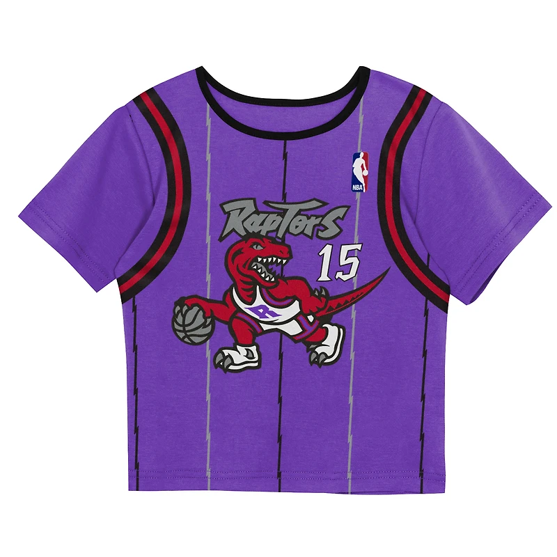 Toddler Mitchell & Ness Vince Carter Purple Toronto Raptors 2-Piece Play by Place T-Shirt Shorts Set
