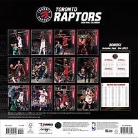 Mini calendrier mural 2024 des Raptors de Toronto 7'' x 7''