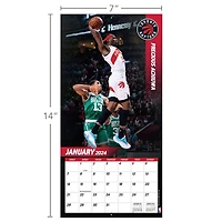 Mini calendrier mural 2024 des Raptors de Toronto 7'' x 7''