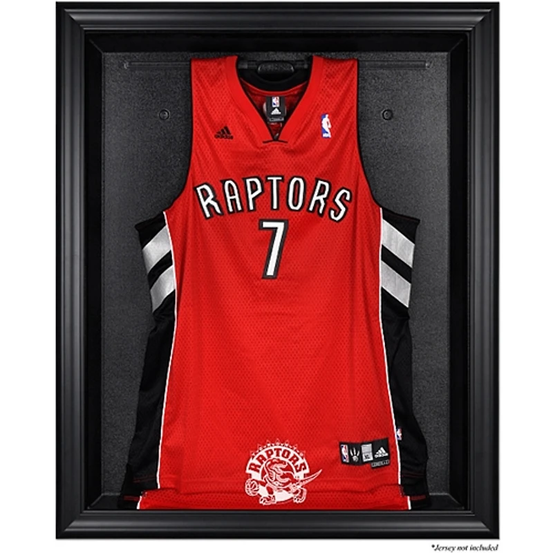 Vitrine de présentation de maillots avec logo des Toronto Raptors 1995-2015 en bois dur avec cadre noir