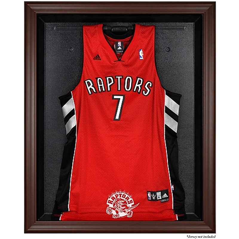 Vitrine de présentation de maillots avec logo des Toronto Raptors 1995-2015 en bois dur marron