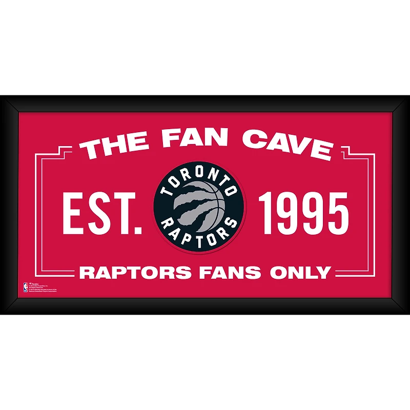 Collage encadré des Raptors de Toronto (25 x 50 cm) pour la salle des fans