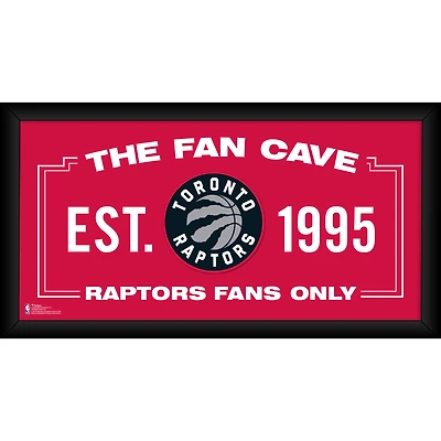Collage encadré des Raptors de Toronto (25 x 50 cm) pour la salle des fans
