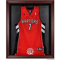 Vitrine de présentation de maillots avec logo des Toronto Raptors 1995-2015 en bois dur avec cadre en acajou
