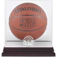Toronto Raptors Mahogany Hardwood Classics 1995 - 2015 Logo Basketball Display Case with Mirrored Back