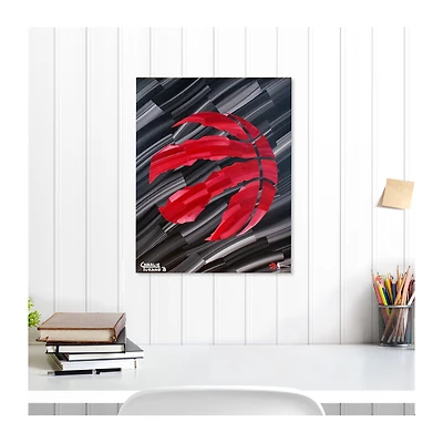 Impression giclée embellie des Raptors de Toronto 16" x 20" par Charlie Turano III