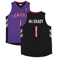 Maillot authentique autographié Mitchell & Ness Hardwood Classics 1999-00 des Toronto Raptors par Tracy McGrady