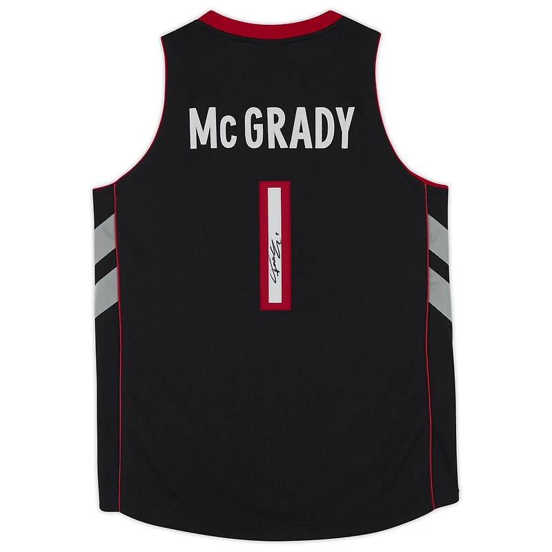 Maillot authentique autographié Mitchell & Ness Hardwood Classics 1999-00 des Toronto Raptors par Tracy McGrady