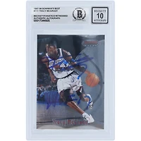 Tracy McGrady Toronto Raptors a autographié la carte de recrue numéro 111 Beckett de Bowman's Best 1997-98 authentifiée par les fanatiques de Beckett avec l'inscription « HOF 17 »