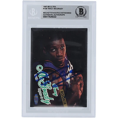 Tracy McGrady Toronto Raptors Autographed 1997-98 Fleer Ultra #138 Beckett Fanatics Witnessed Authenticated Rookie Card