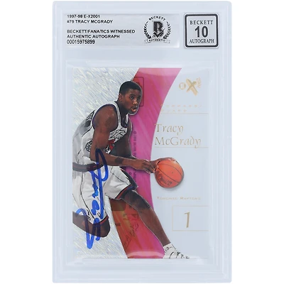 Tracy McGrady Toronto Raptors Autographed 1997-98 Skybox EX 2001 #79 Beckett Fanatics Witnessed Authenticated 10 Rookie Card