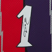 Maillot Swingman Mitchell & Ness violet et rouge autographié par Tracy McGrady des Toronto Raptors 1998-99