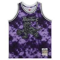 Maillot Swingman dédicacé par Tracy McGrady des Toronto Raptors par Mitchell & Ness Purple Galaxy 1998-99
