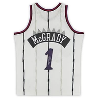 Maillot Swingman Mitchell & Ness autographié par Tracy McGrady des Toronto Raptors en blanc 1998
