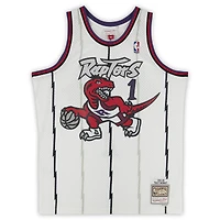Maillot Swingman Mitchell & Ness autographié par Tracy McGrady des Toronto Raptors en blanc 1998