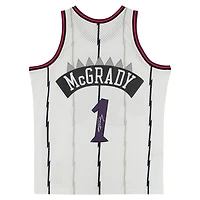 Maillot Swingman blanc Mitchell & Ness 1998 autographié par Tracy McGrady des Raptors de Toronto